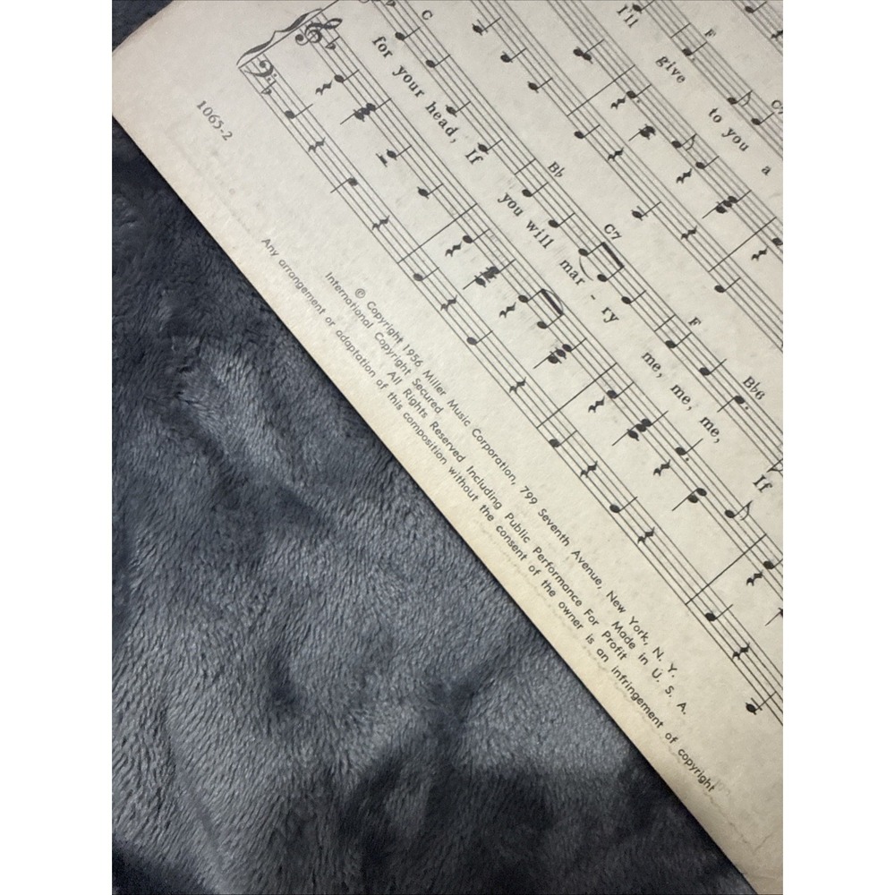 The Bus Stop Song Sheet Music Marilyn Monroe A Paper of Pins - Picture 3 of 3